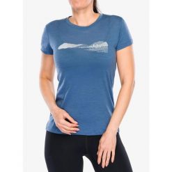 Koszulka merino damska Sensor Merino Air Hills SS Tee. Niebieskie t-shirty sportowe Sensor, bez wzorów, bez ramiączek. Za 308.99 zł.
