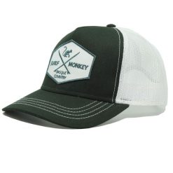 Czapka Trucker - 5 Paneli / Dorosły / Jeden Rozmiar (Zielony/Biały). Zielone czapki z daszkiem SURF MONKEY, bez wzorów, sportowe. Za 159.95 zł.