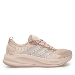 Buty do biegania adidas. Czerwone buty do biegania adidas, bez wzorów, bez zapięcia, do biegania. Za 399.99 zł.