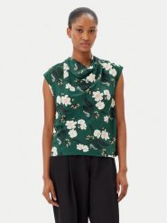 French Connection Bluzka 72YBJ 30 Zielony Regular Fit. Zielone bluzki French Connection, xs, bez wzorów, z syntetyku, bez kołnierzyka, bez ramiączek. Za 229.99 zł.