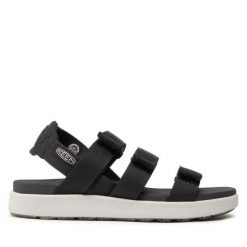 Sandały Keen. Czarne sandały Keen, bez wzorów, bez obcasa, na płaskiej podeszwie, bez zapięcia. Za 399.99 zł.