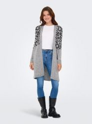 ONLY Kardigan w kolorze szarym rozmiar: XS. Szare swetry ONLY, xs, bez wzorów, ze splotem, bez ramiączek. Za 96.83 zł.