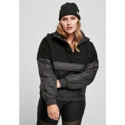 Damski polar Urban Classics sherpa mix pull over-grandes tailles. Czarne bluzy z polaru Urban Classics, bez wzorów, z polaru. Za 337.50 zł.