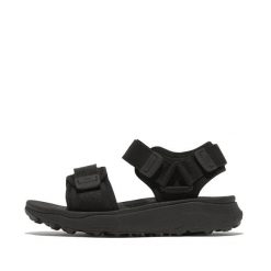 Sandały damskie FitFlop Neo-D-Hyker (Xt). Czarne sandały Flip Flop, bez wzorów, eleganckie, bez obcasa, bez zapięcia. Za 594.50 zł.