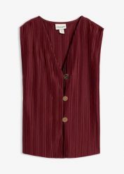 Top plisowany. Zielone topy bonprix, bez wzorów, eleganckie, bez kołnierzyka, bez ramiączek. Za 59.99 zł.