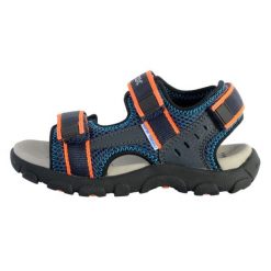 Sandały GEOX JR SANDAL STRADA A Niebieski. Brązowe sandały Geox, bez wzorów, bez obcasa, bez zapięcia. Za 151.99 zł.