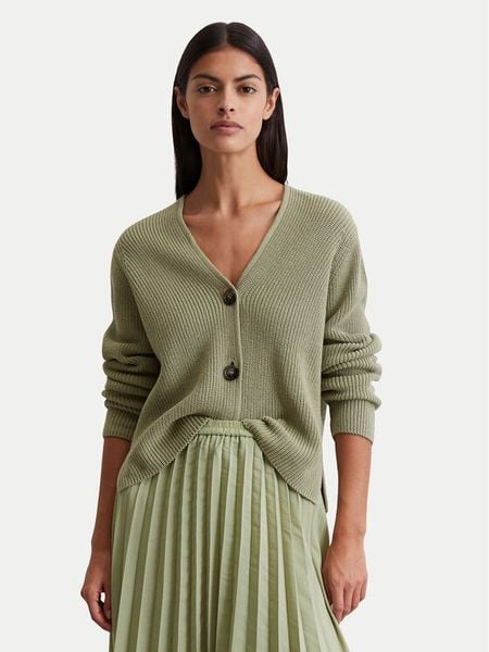 Marc O'Polo Kardigan 506 6059 61069 Zielony Relaxed Fit. Zielone swetry Marc O'Polo, m, bez wzorów, z bawełny, bez ramiączek. Za 469.99 zł.