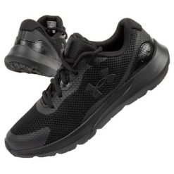 Buty Under Armour 3024989-002 czarne. Czarne buty treningowe bez wzorów, z gumy, bez zapięcia. Za 292.10 zł.