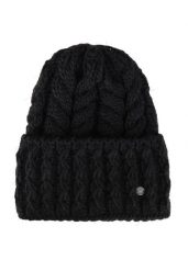 Zimowa czapka H-BRAID. Czarne czapki zimowe Volcano, bez wzorów, z dzianiny. Za 69.99 zł.