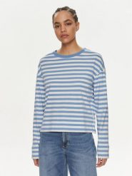 Marc O'Polo Denim Bluzka 441 2159 52019 Niebieski Regular Fit. Niebieskie bluzki Marc O'Polo DENIM, s, bez wzorów, z bawełny, bez kołnierzyka, bez ramiączek. Za 179.99 zł.