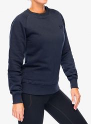 Bluza bawełniana damska Didriksons Fyn Sweater. Niebieskie bluzy Didriksons, xs, bez wzorów, z bawełny, bez ramiączek, bez kaptura. Za 208.99 zł.