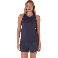 Damski tank top Asics. Fioletowe topy ASICS, bez wzorów, bez kołnierzyka, bez ramiączek. Za 155.50 zł.