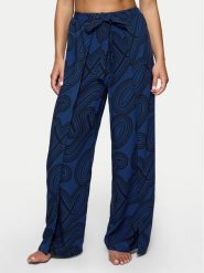 Triumph Spodnie materiałowe Beach MyWear 10222189 Granatowy Wide Leg. Niebieskie spodnie materiałowe Triumph, bez wzorów, z materiału. Za 119.99 zł.