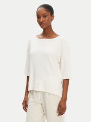 BOSS Bluzka Ottoman 50540029 Écru Relaxed Fit. Bluzki Boss, l, bez wzorów, bez kołnierzyka, bez ramiączek. Za 279.99 zł.