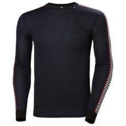 Bluza Helly Hansen lifa stripe crew. Niebieskie bluzy Helly Hansen, xl, bez wzorów, z włókna, bez kaptura, trekkingowe. Za 243.00 zł.