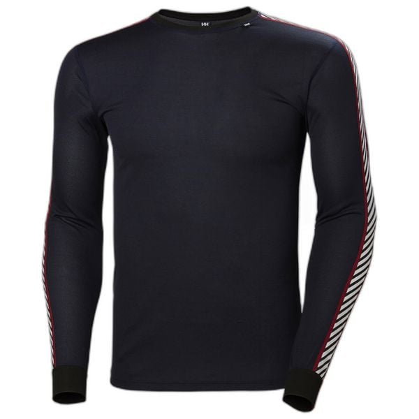 Bluza Helly Hansen lifa stripe crew. Niebieskie bluzy Helly Hansen, xl, bez wzorów, z włókna, bez kaptura, trekkingowe. Za 243.00 zł.