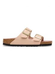 Birkenstock Klapki "Arizona" w kolorze jasnoróżowym rozmiar: 36. Różowe klapki Birkenstock, bez wzorów, klasyczne, z otwartym noskiem, bez obcasa, bez zapięcia. Za 355.78 zł.