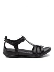 ECCO Sandały Flash 24087353859 Czarny. Czarne sandały ECCO, bez wzorów, ze skóry, bez obcasa, na płaskiej podeszwie, bez zapięcia. Za 349.99 zł.