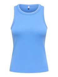 ONLY Top w kolorze błękitnym rozmiar: XL. Niebieskie topy ONLY, xl, bez wzorów, z bawełny, bez kołnierzyka, bez ramiączek. Za 43.68 zł.