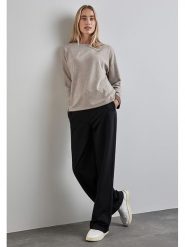 Street One Sweter w kolorze beżowym rozmiar: 38. Brązowe swetry Street One, bez wzorów, ze splotem, street, bez ramiączek. Za 88.02 zł.