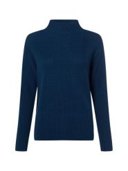 Marie Lund Sweter Kobiety Bawełna niebieski, XL. Niebieskie swetry Marie Lund, uniwersalny, bez wzorów, z bawełny, klasyczne, bez ramiączek. Za 299.95 zł.