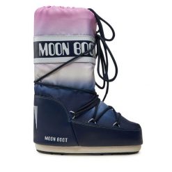 Śniegowce Moon Boot. Niebieskie śniegowce Moon Boot, bez wzorów, bez zapięcia. Za 899.99 zł.