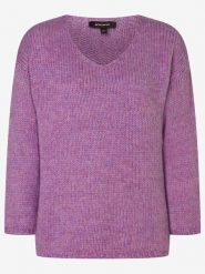 More & More Sweter w kolorze fioletowym rozmiar: 42. Różowe swetry More & More, bez wzorów, ze splotem, bez ramiączek. Za 105.63 zł.