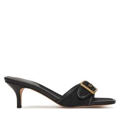 Klapki Coach. Czarne klapki Coach, bez wzorów, bez obcasa, bez zapięcia. Za 889.99 zł.