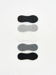 Skarpetki z bawełną 5 pack - szary. Szare skarpetki Reserved, bez wzorów, z bawełny. Za 49.99 zł.