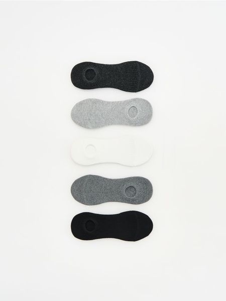 Skarpetki z bawełną 5 pack - szary. Szare skarpetki Reserved, bez wzorów, z bawełny. Za 49.99 zł.