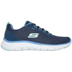 Buty sportowe damskie Skechers Flex Appeal 5.0. Niebieskie buty sportowe lifestyle Skechers, bez wzorów, sportowe, bez zapięcia. Za 390.00 zł.