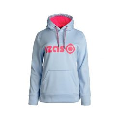 Bluza damska DUERO W V4 z regulowanym kapturem, logo i kieszenią z przodu. Niebieskie bluzy IZAS, m, bez wzorów, eleganckie, bez ramiączek. Za 182.57 zł.