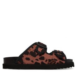 Klapki Scholl. Brązowe klapki Scholl, bez wzorów, bez obcasa, bez zapięcia. Za 463.99 zł.