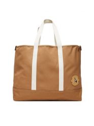 Tommy Hilfiger Torebka Th Summer Tote AM0AM13557 Brązowy. Brązowe shopper bag Tommy Hilfiger, bez wzorów, z materiału, bez dodatków. Za 559.99 zł.