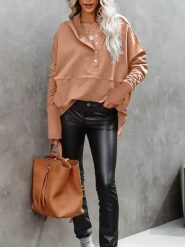 Milan Kiss Bluza w kolorze beżowym rozmiar: L. Brązowe bluzy Milan Kiss, l, bez wzorów, bez kaptura. Za 152.99 zł.