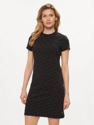 EA7 Emporio Armani Sukienka letnia 3DTA53 TJUAZ 1200 Czarny Regular Fit. Czarne sukienki EA7 Emporio Armani, xxs, bez wzorów, z bawełny, bez kołnierzyka, bez ramiączek. Za 279.99 zł.
