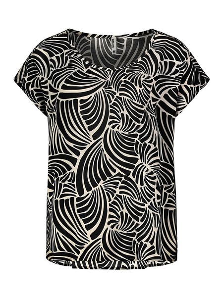 Sublevel Bluzka w kolorze czarno-beżowym rozmiar: S. Czarne bluzki Sublevel, s, bez wzorów, z wiskozy, klasyczne, bez kołnierzyka, bez ramiączek. Za 41.59 zł.