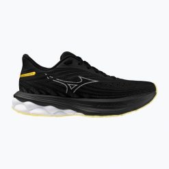 Buty do biegania damskie Mizuno Wave Skyrise 6. Czarne buty do biegania Mizuno, bez wzorów, bez zapięcia, do biegania, mizuno wave. Za 499.99 zł.