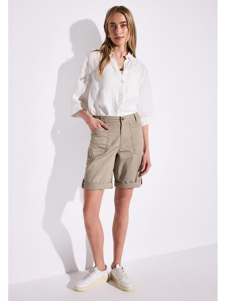 Street One Bermudy w kolorze szarobrązowym rozmiar: W44. Brązowe szorty Street One, bez wzorów, street. Za 100.52 zł.