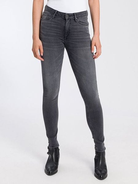 Cross Jeans Dżinsy - Skinny fit - w kolorze antracytowym rozmiar: W27/L30. Czarne jeansy Cross Jeans, l, z aplikacjami, z jeansu, z podwyższonym stanem. Za 105.38 zł.