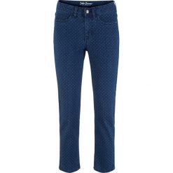 Dżinsy "soft-stretch" z nadrukiem, dł. 7/8 bonprix niebieski z nadrukiem. Jeansy marki bonprix. Za 109.99 zł.