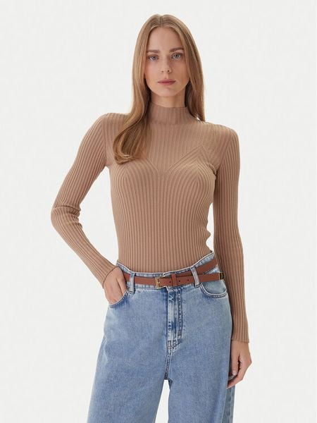 Kontatto Sweter 3M0814C Beżowy Regular Fit. Brązowe swetry Kontatto, m, bez wzorów, z syntetyku, bez ramiączek. Za 189.99 zł.