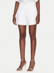 Guess Szorty jeansowe W5GD1A D4T50 Biały Regular Fit. Białe szorty Guess, z aplikacjami, z bawełny. Za 425.00 zł.
