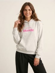 Bluza hoodie z napisem - Inny. Bluzy Sinsay, l, bez wzorów, bez ramiączek, bez kaptura. Za 49.99 zł.