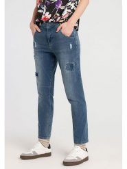 More & More Dżinsy - Boyfriend fit - w kolorze niebieskim rozmiar: 44. Niebieskie jeansy More & More, bez wzorów. Za 150.02 zł.