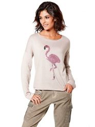 Heine Sweter w kolorze beżowym rozmiar: 38. Brązowe swetry Heine, z aplikacjami, z materiału, klasyczne, bez ramiączek. Za 34.99 zł.