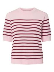 YAS Sweter w kolorze jasnoróżowo-bordowym rozmiar: XS. Różowe swetry YAS, xs, bez wzorów, bez ramiączek. Za 79.40 zł.