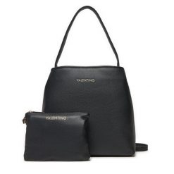 Torebka Valentino. Czarne torebki klasyczne Valentino, bez wzorów, klasyczne, bez dodatków. Za 399.99 zł.
