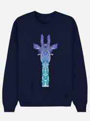 WOOOP Bluza "Giraffe Mint" w kolorze granatowym rozmiar: XS. Niebieskie bluzy Wooop, xs, bez wzorów, z bawełny, bez ramiączek, bez kaptura. Za 108.99 zł.
