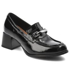 Czarne Półbuty Armodo Eleganckie Obuwie Damskie. Czarne półbuty wsuwane Armodo, bez wzorów, eleganckie, bez obcasa. Za 359.99 zł.